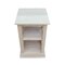 International Concepts Rectangle Hampton Accent Table Includes Shelves, 16 W, 16 L, 26 in H, Wood, Unfinished OT-70A - alternate 5